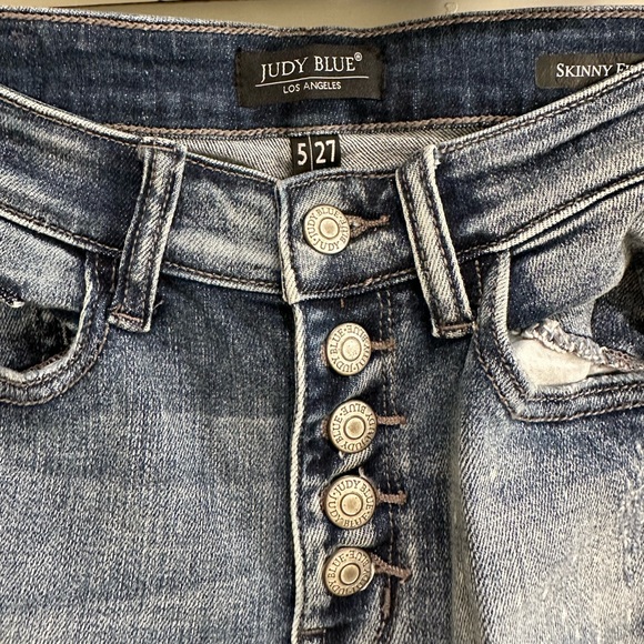 Judy Blue Skinny Fit Distressed Jeans - Picture 2 of 6